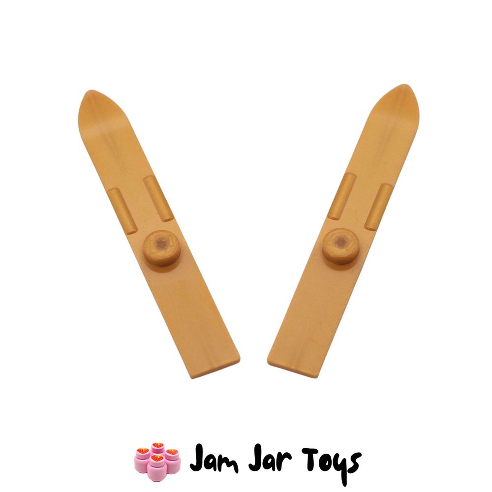LEGO Pearl Gold Sports Ski Pair