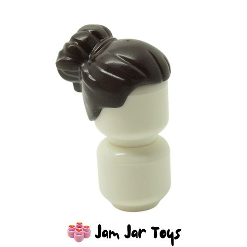 LEGO Hair Dark Brown Large High Bun