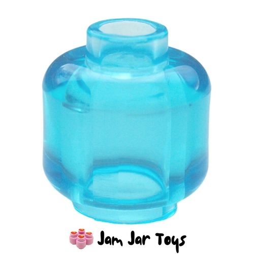 LEGO Plain Head Trans Light Blue