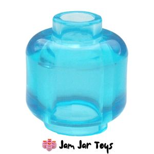 LEGO® Trans Light Blue Plain Head. PH23