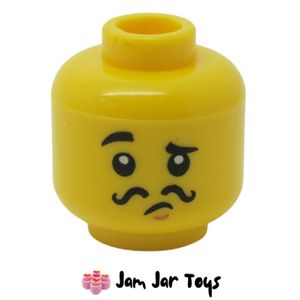 LEGO® Connoisseur Head Thin Curly Eyebrows and Moustache FH23