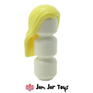 LEGO® Minifigure Hair Bright Yellow Long Centre Part (H118)