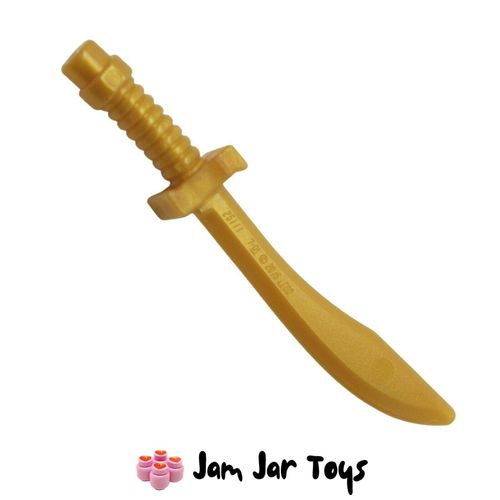 LEGO Sabre Curved Bladed Sword Pearl Gold