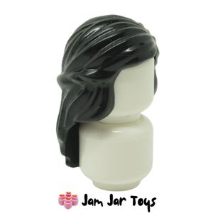 LEGO® Minifigure Hair Black Mid-Length Braid Sides (H84)