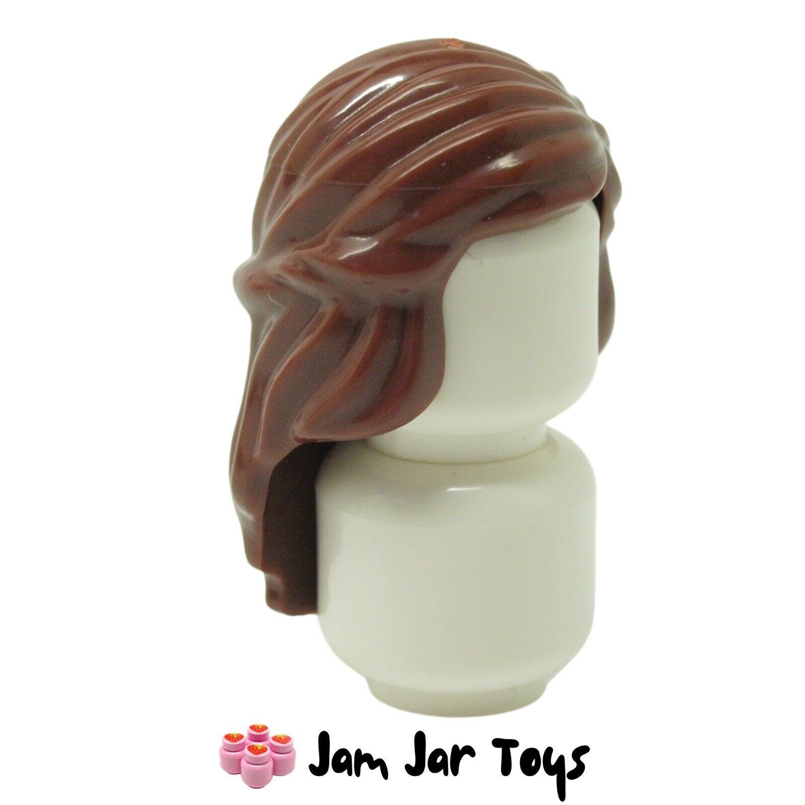 Headgear w/Ponytail & Bangs NEW Lego Female Girl Minifig Reddish BROWN HAIR 