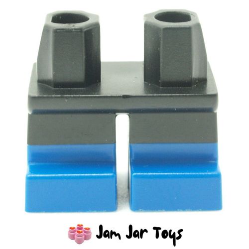 LEGO Legs Short Black with Blue Feet