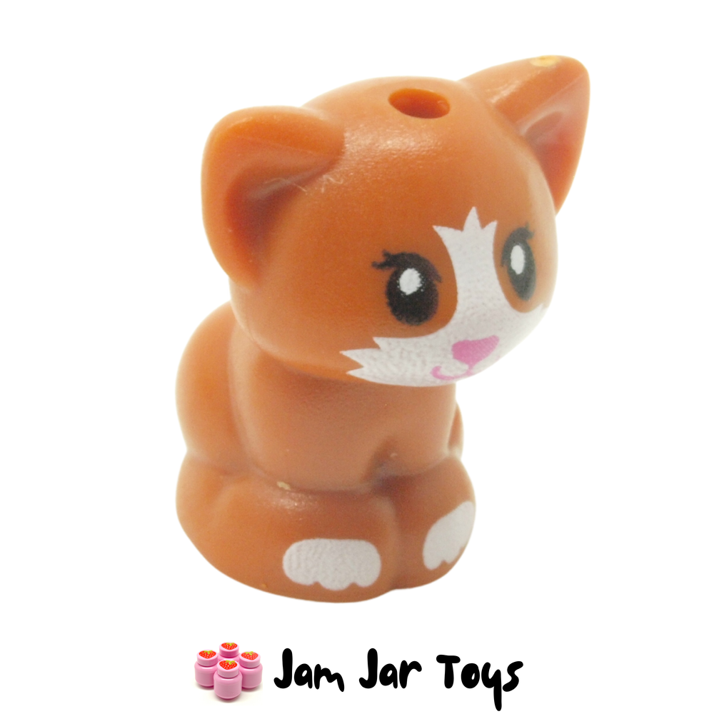 LEGO Cat Kitten Orange Brown