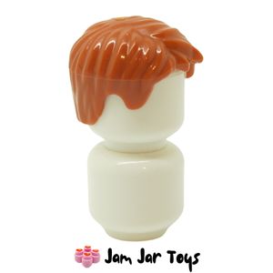 LEGO® Dark Orange Hair Tousled With Side Parting H37