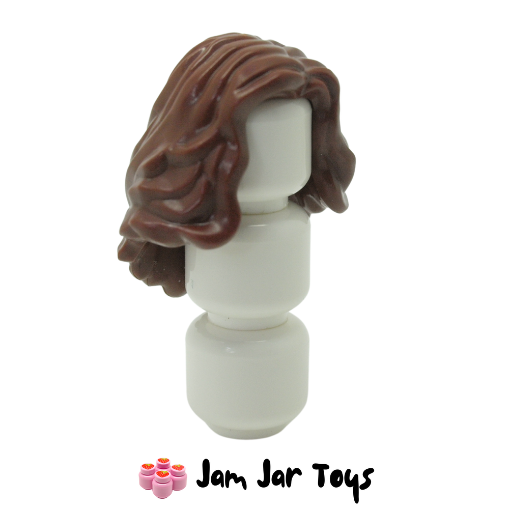 LEGO Hair Mid-length Side Parting Wavy Reddish Brown