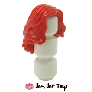 LEGO® Minifigure Hair Red Mid-Length Wavy Side Part (H130)