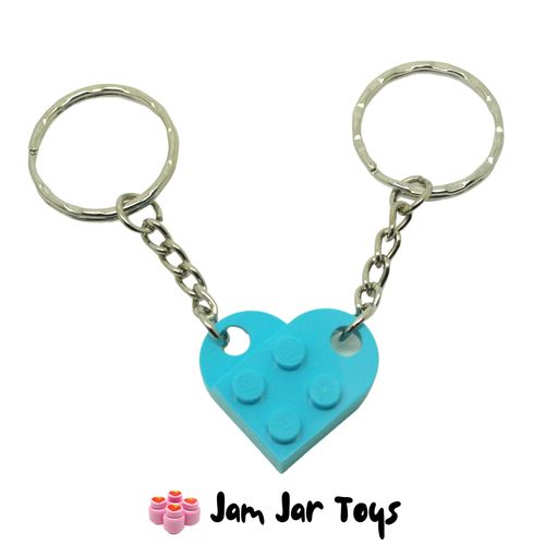 LEGO Heart Keyring Medium Azure