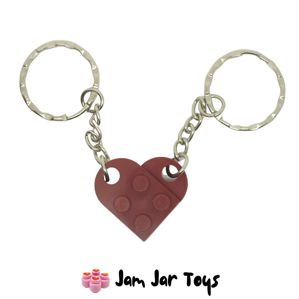 LEGO Dark Red Heart Keyring