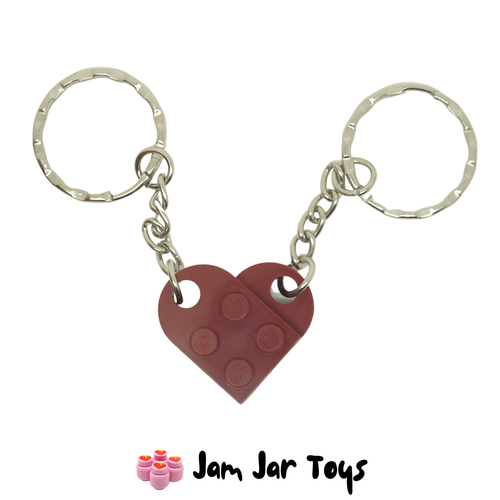 LEGO Dark Red Heart Keyring