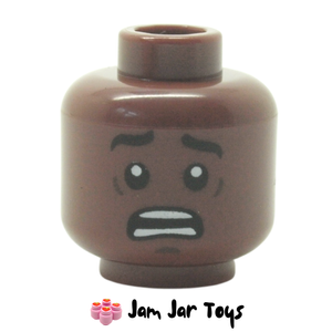 LEGO® Minifigure Reddish Brown Head Star Wars Finn Smile / Scared. FH92