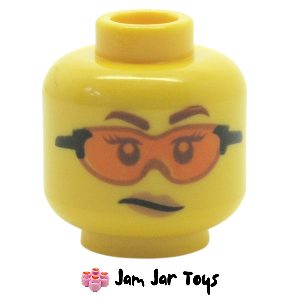 LEGO Gracie Goodhart Head Trans-Orange Glasses