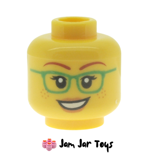 LEGO Freya McCloud Head Green Glasses, Smile