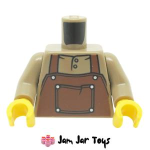 LEGO® Dark Tan Torso With Reddish Brown Apron and Pocket T58
