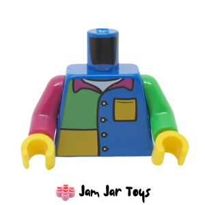 LEGO® Torso Odd Arms Shirt Green Light Orange Panel T67