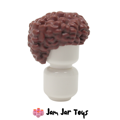 LEGO Hair Short Curly - Reddish Brown