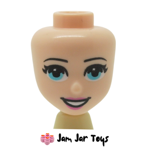 LEGO® Friends Stephanie Light Nougat Minidoll Head with Blue Eyes. MDH36