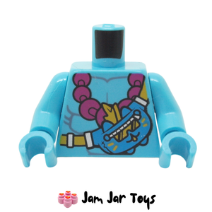 LEGO® Sandy Medium Azure Torso Bare Chest, Mo The Cat Shoulder Bag T118