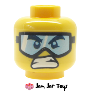 LEGO® Monkie Kid Dual Sided Head; Goggles and Angry Mouth / Dirt Stains FH157