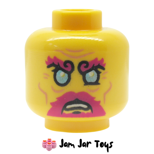 LEGO Dragon of the East Head, Magenta Eyebrows and Beard, Open Mouth