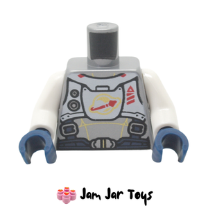 LEGO® Astronaut Space Suit, Flat Silver, White Chest plate, Classic Space Logo T188