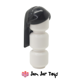 LEGO Black Long Straight Hair with Bangs.