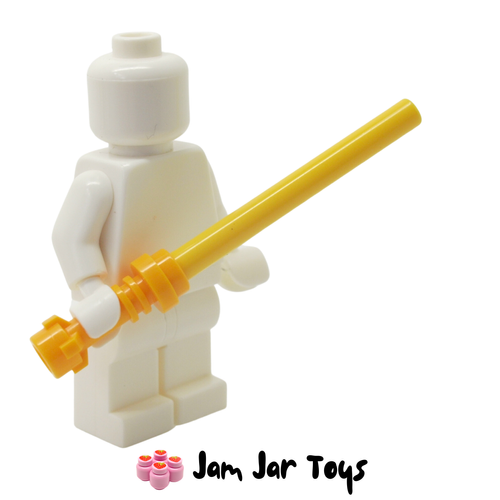 LEGO Star Wars Lightsaber With Flame Yellowish Orange Hilt and Bright Yellow Wand
