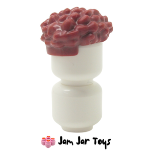 LEGO® Dark Red Hair Coiled, Straight Sides FPH17
