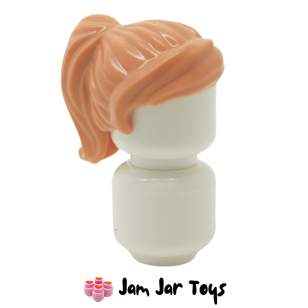 LEGO Nougat Hair Ponytail, Swept Sideways Fringe