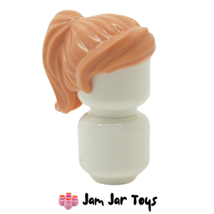 LEGO® Nougat Hair Ponytail, Swept Sideways Fringe FPH35