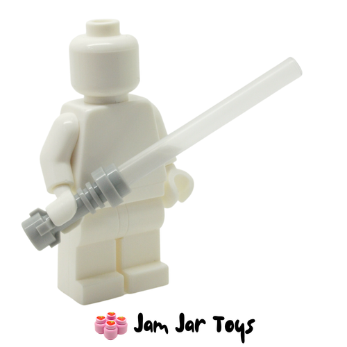 LEGO Star Wars Lightsaber With Light Bluish Grey Hilt and Trans White Wand