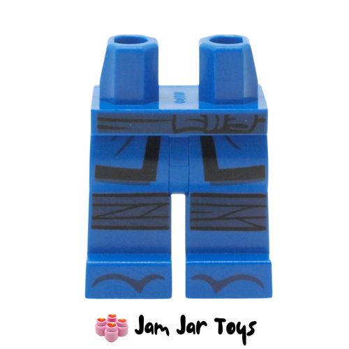 LEGO Blue Legs, Dark Blue Sash, Knee Bands, Black Trim