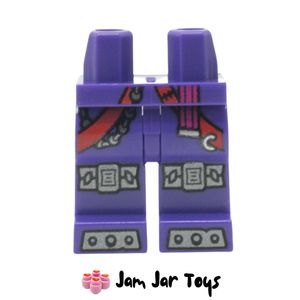 LEGO® Dark Purple Legs, Red Straps, Purple Belt, Knee Caps, Steel Toes 6296316 L148