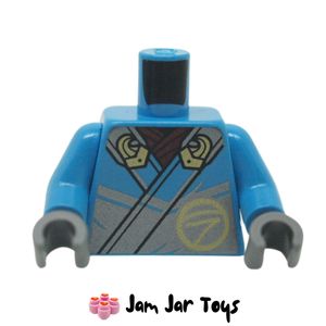 LEGO® Dark Azure Robe, Dark Bluish Grey Trim, Gold Decorations, Dark Red Scarf TO75