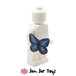 LEGO® Black Butterfly with Dark Blue Wings, White Spots P141