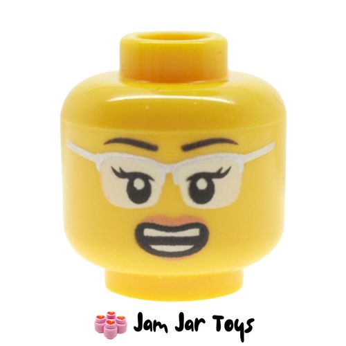 LEGO Gayle Gossip Head, Glasses, Open Mouth