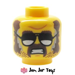 LEGO® Houndog McBrag, Black Sunglasses, Reddish Brown Moustache and Sideburns. HF130