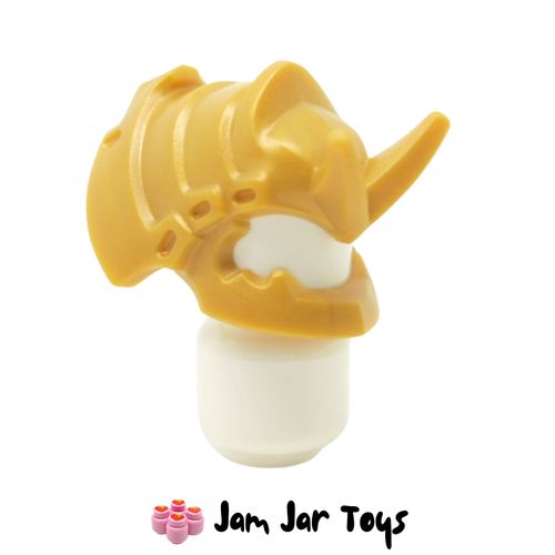 LEGO Imperium Claw General Pearl Gold Ninja, Samurai Helmet with Horns.