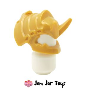 LEGO Imperium Claw General Pearl Gold Ninja, Samurai Helmet with Horns.