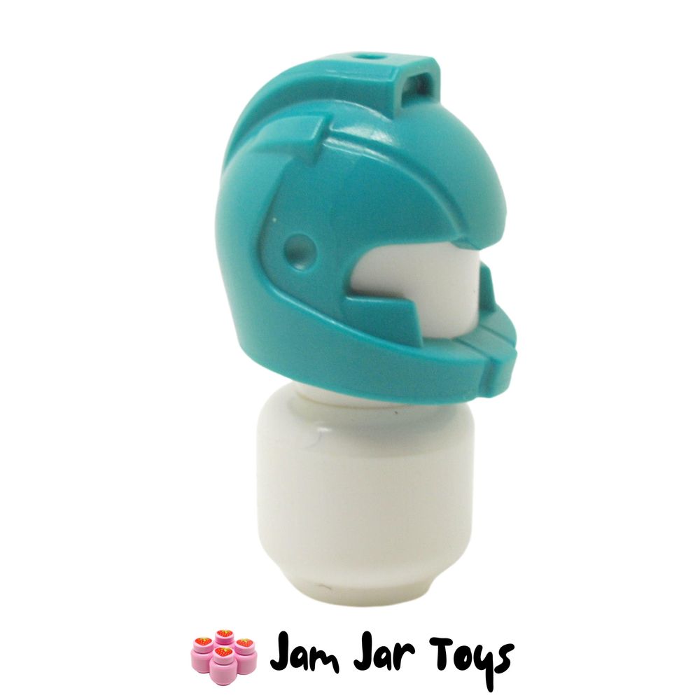 LEGO Dark Turquoise Space Helmet with Air Intakes and Hole on Top