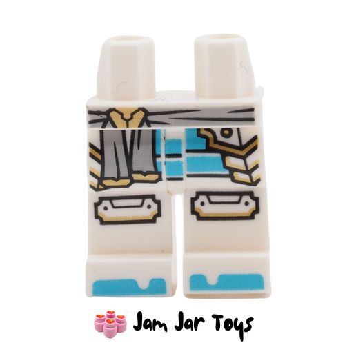 LEGO White Legs, Grey Sash, Gold/Medium Azure Armour.