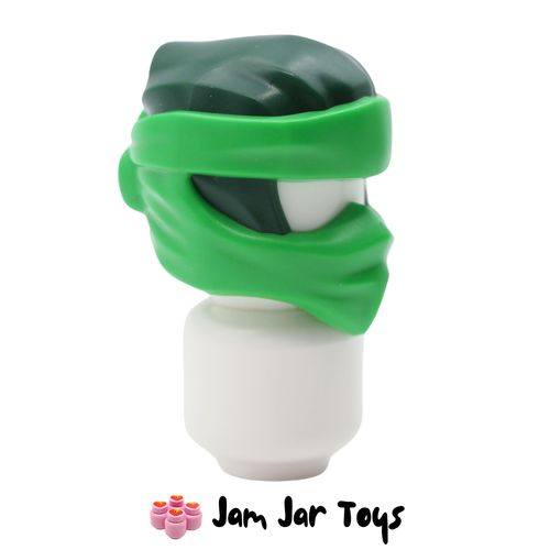LEGO Dark Green Wrap, Short Knot, Bright Green Mask
