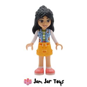 LEGO Friends Minifigure Liann - White Top, Orange Skirt