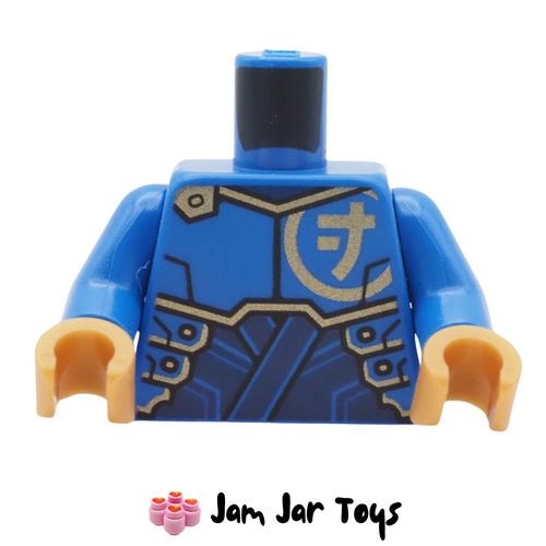 LEGO Jay Torso, Gold/Dark Blue Armour, Gold Asian Symbol.