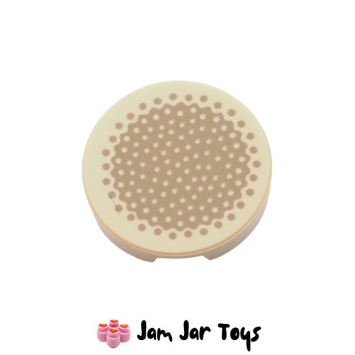 LEGO Dark Tan Bamboo Stem Cross Section, Round Tile, 2 x 2.