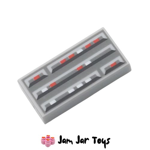 LEGO Light Bluish Grey Computer Console Tile 1 x 2.