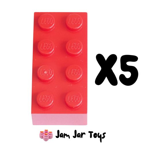 LEGO Five Red Bricks 2 x 4. BK22